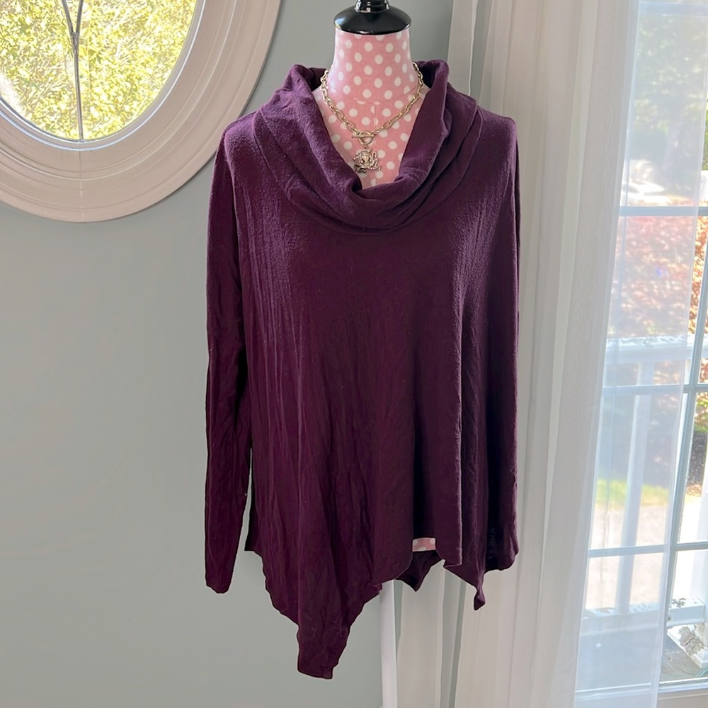 Express Asymmetrical Hem Cowl Neck Sweater Size M/L